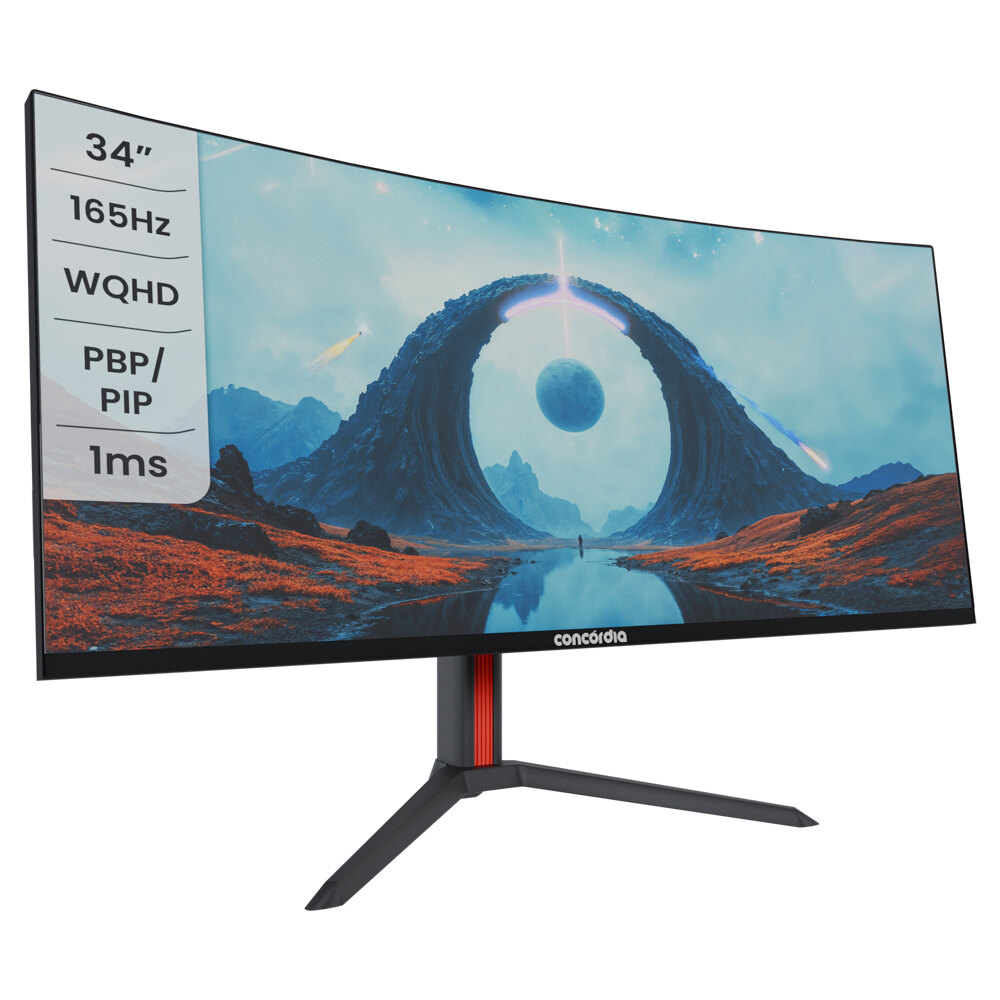Monitor Concórdia UZ340 ultrawide curvo de 34 polegadas